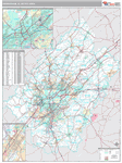 Birmingham-Hoover Wall Map Premium Style